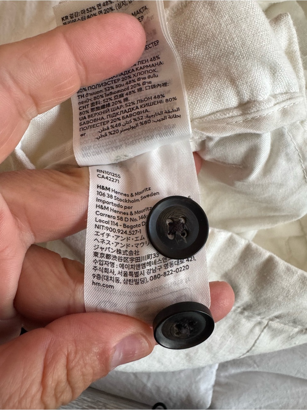 H&M Men's Chino Pants - Off-White Cream - Picture 8 of 8
